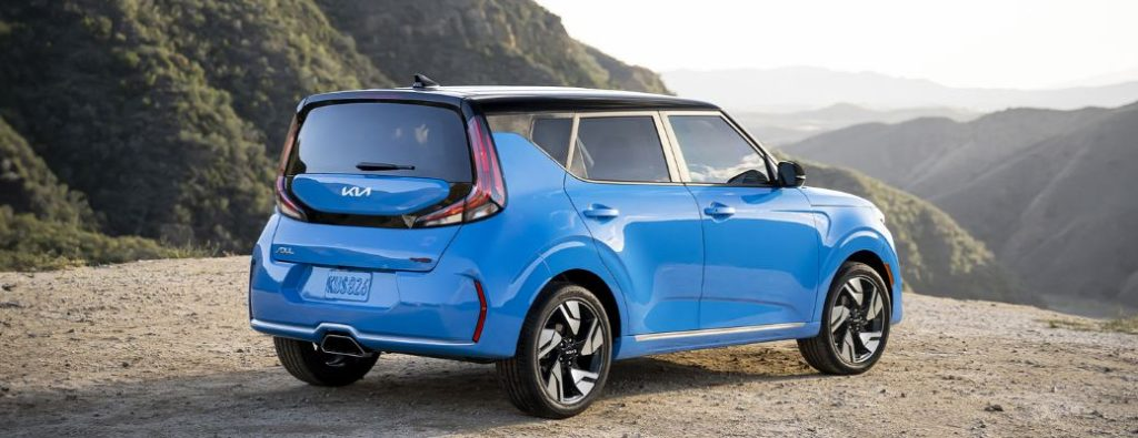 The rear view of a 2024 Kia Soul